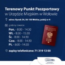 Terenowy Punkt Paszportowy w Urzędzie Miejskim w Wołowie
